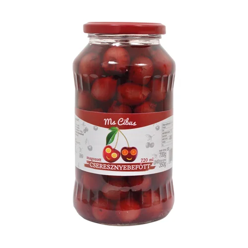 Cseresznye befőtt mag nélkül 720ml - Ms. Cibus (8db/#)
