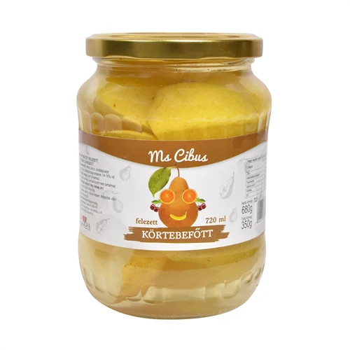 Felezett körtebefőtt 720ml-Ms. Cibus (8db/#)