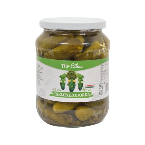 Csemegeuborka 3-6cm 720ml-Mr. Cibus (8db/#)