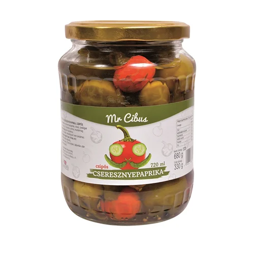 Cseresznye paprika csípős 720ml - Mr Cibus (8db/#)