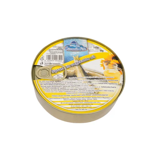 Sprotni növényi olajban egész 160g tpz. - SilvaniaFish (30db/#)