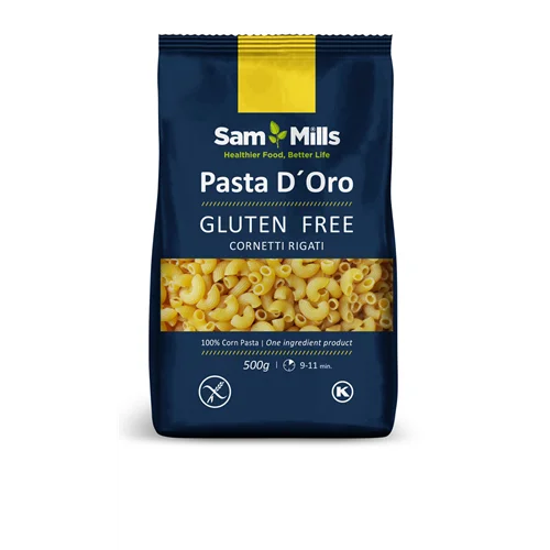 Szarvacska (melci-cornetto rigati) glutén mentes 500g - Pasta D'Oro (12db/#)