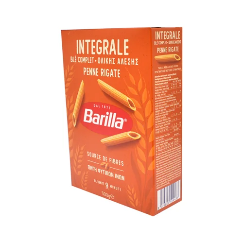 Barilla-Penne Rigate teljes kiőrlésű 500g(14db/#) 
