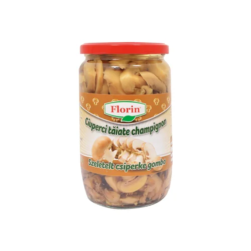 Szeletelt csiperke gomba 720ml (8db/#)-Florin