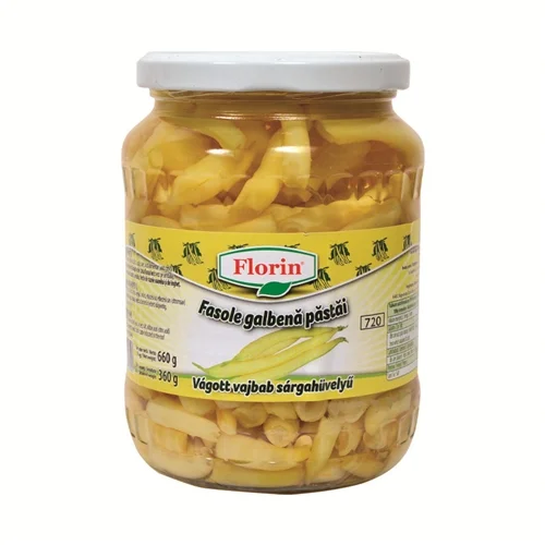 Sárgahüvelyű vajbab 720ml/360g - Florin (8db/#)