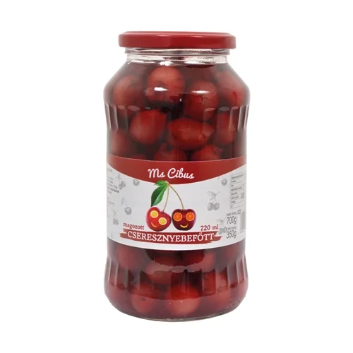 Cseresznye befőtt mag nélkül 720ml - Ms. Cibus (8db/#)