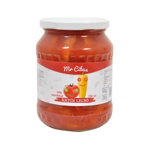 Natúr lecsó 30% paprikával 720ml-Mr. Cibus (8db/#)