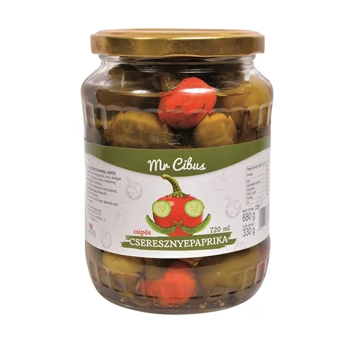 Cseresznye paprika csípős 720ml - Mr Cibus (8db/#)