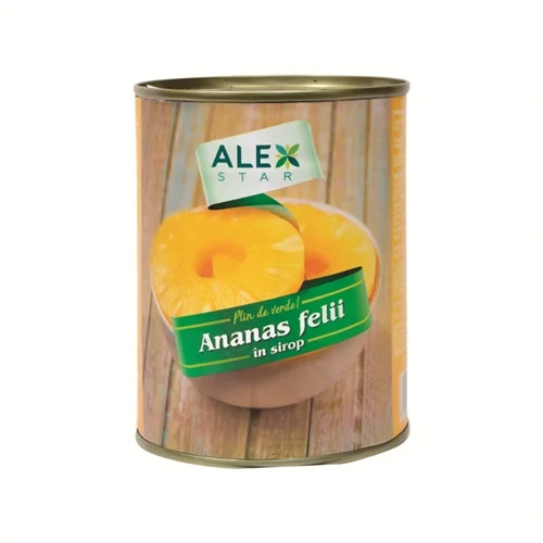 Körszeletes ananász 565g/300g-AlexStar (24db/#)