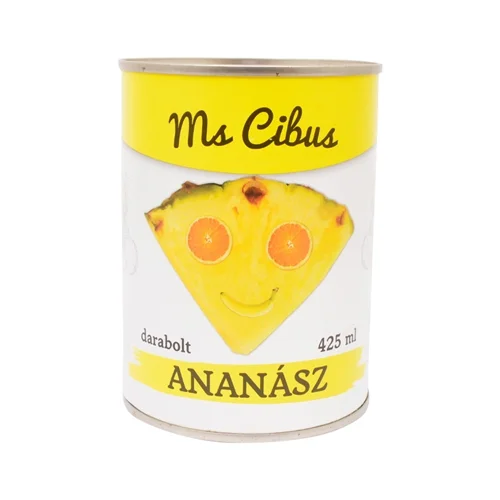 Darabolt ananász 565g/340g-Ms. Cibus (24db/#) 