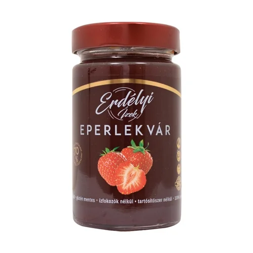Eper lekvár 70% gyümölcstartalom 370g - Erdélyi Ízek (8db/#)