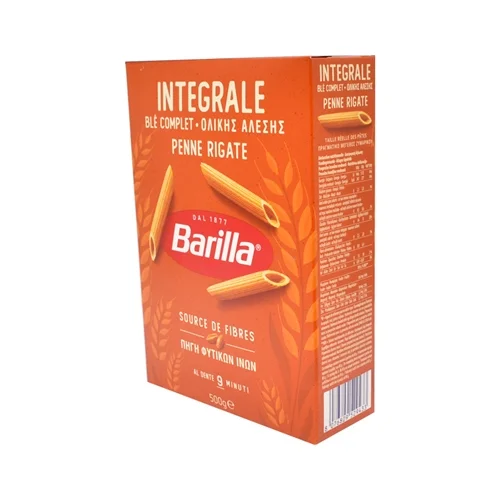 Barilla-Penne Rigate teljes kiőrlésű 500g(14db/#) 