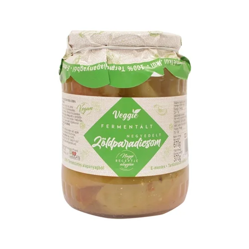 Fermentált Negyedelt zöld paradicsom 720ml/370g - Veggie (4db/#)