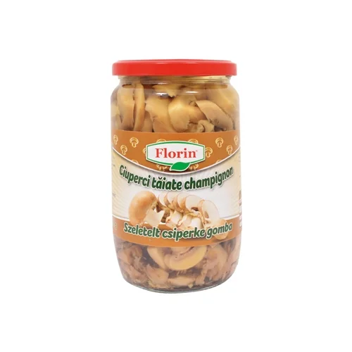 Szeletelt csiperke gomba 720ml (8db/#)-Florin